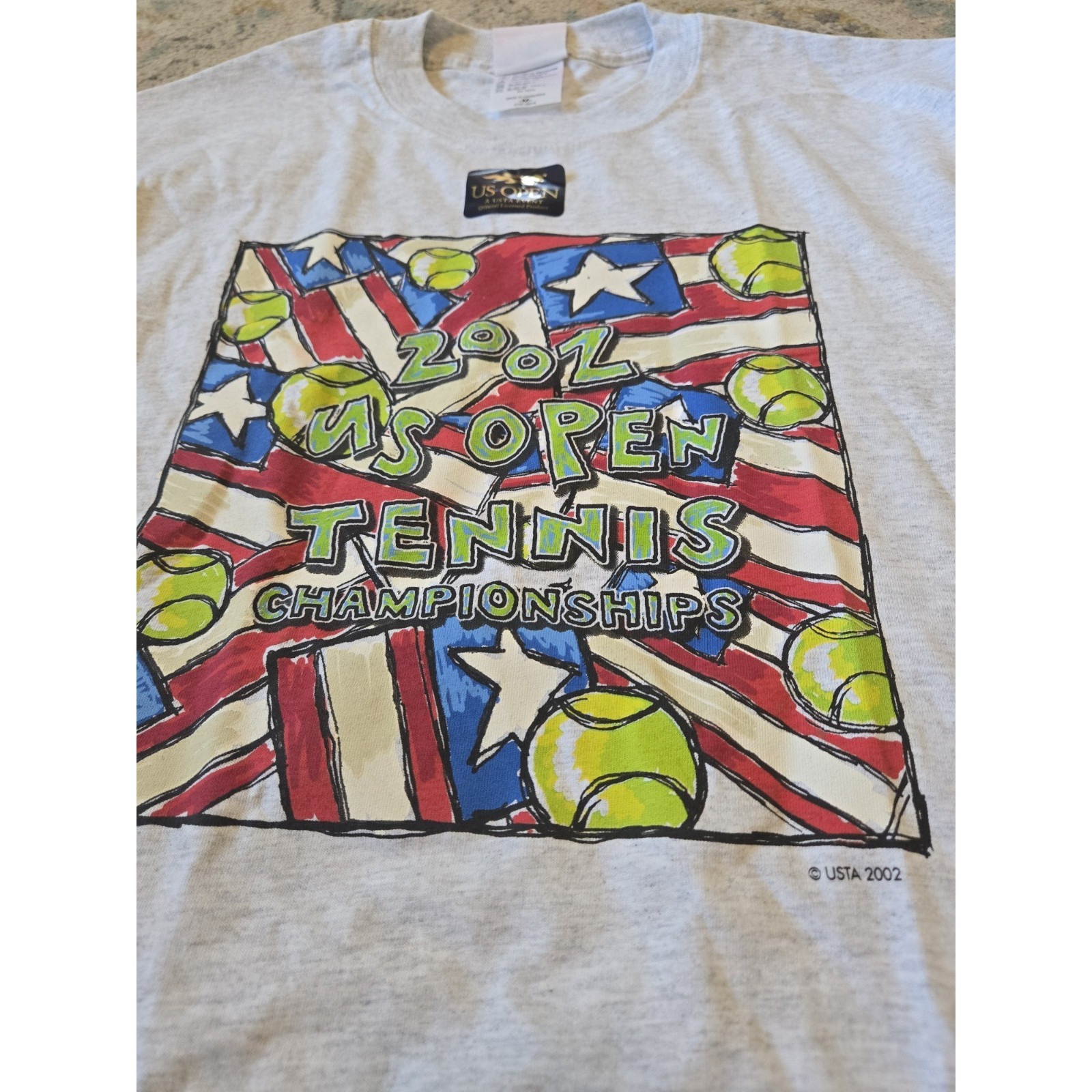 2002 Us Open Vtg Tshirt White Nwt Tennis Championship